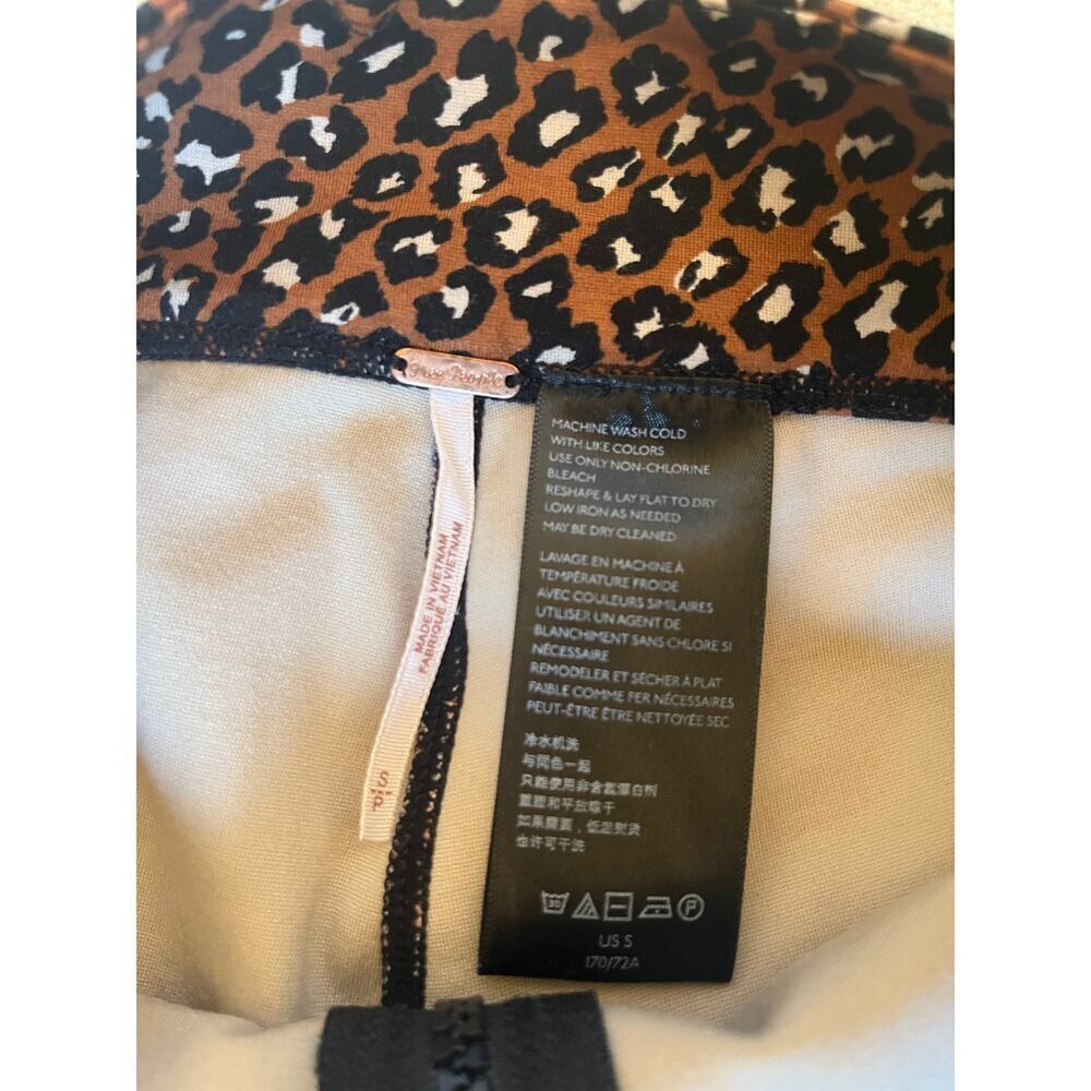 Free People Lucky Strike Leopard Print Bike Shorts small - Picture 5 of 7
